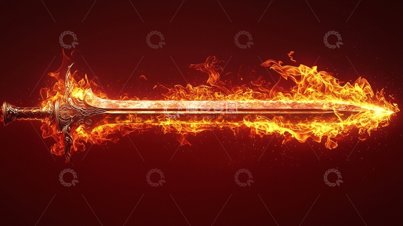 高清大图下载【趣麦麦图】燃烧的剑