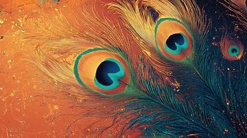 孔雀羽毛特写