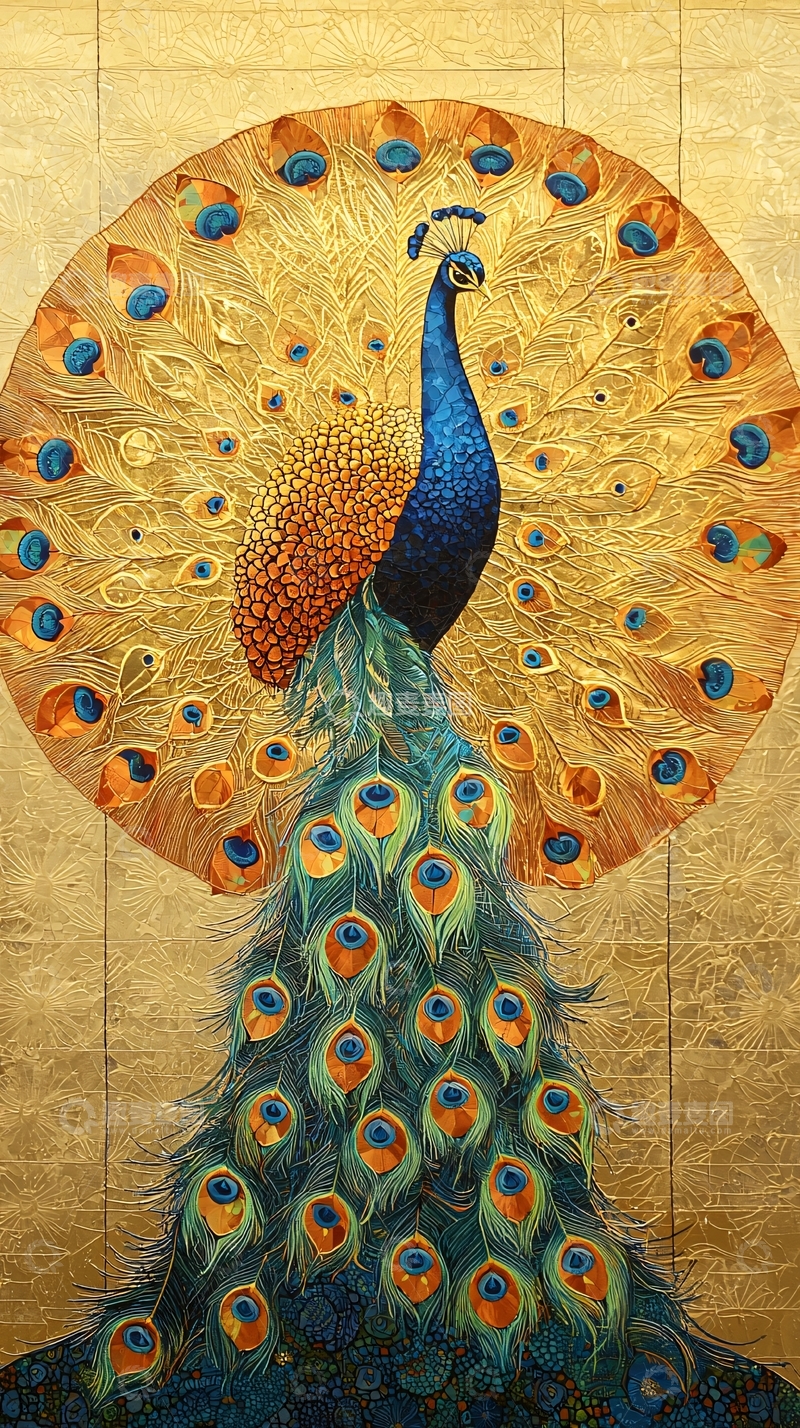 高清大图下载【趣麦麦图】华丽的孔雀开屏