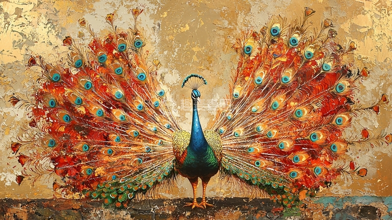 高清大图下载【趣麦麦图】孔雀开屏