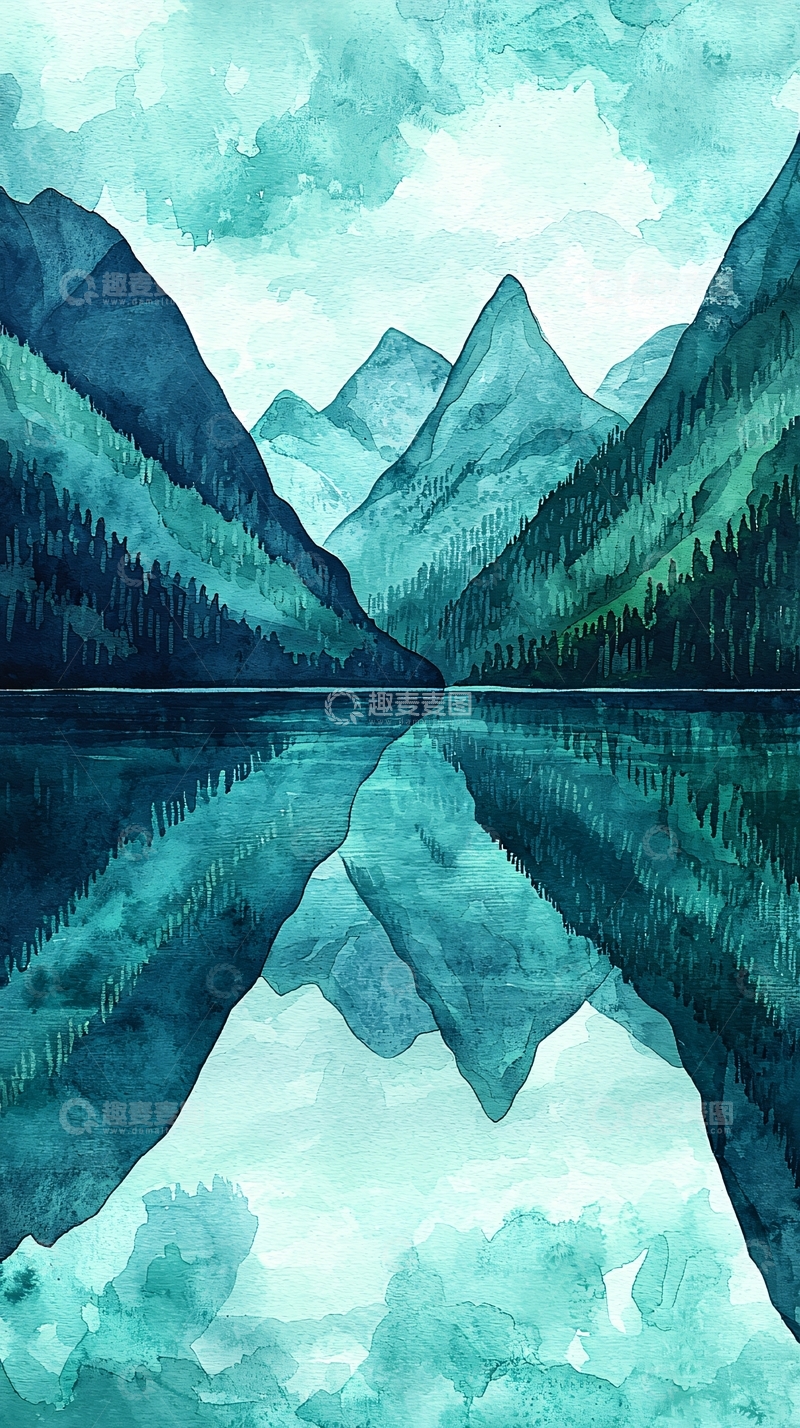 高清大图下载【趣麦麦图】水墨画山水风景