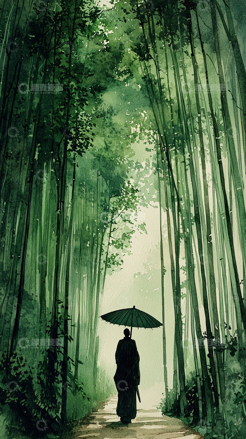 高清大图下载【趣麦麦图】竹林小径