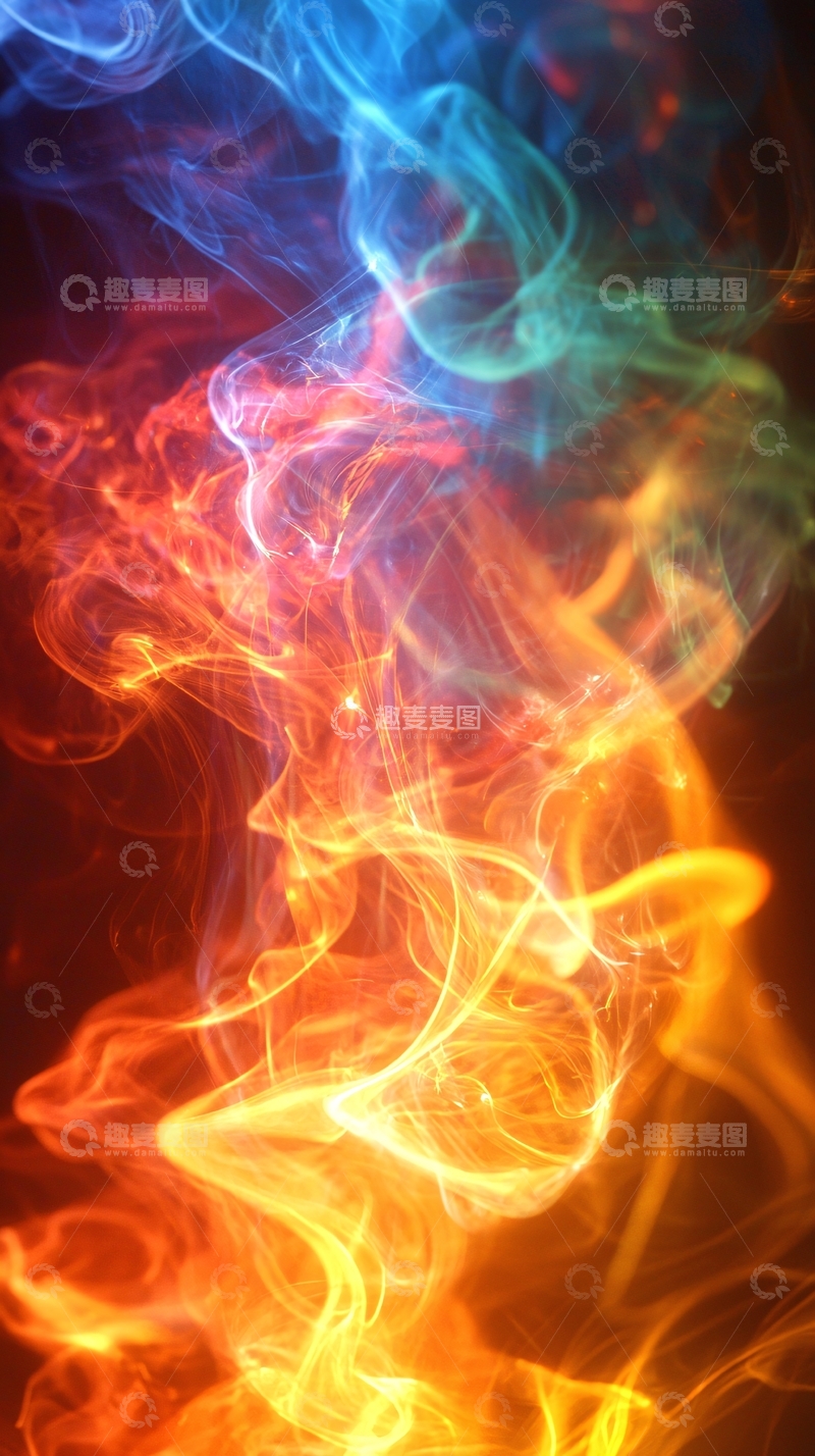 高清大图下载【趣麦麦图】彩色烟雾背景