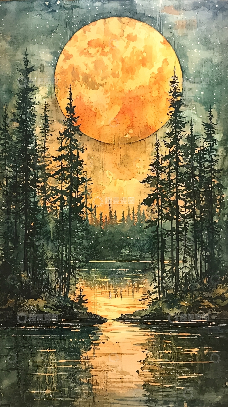 高清大图下载【趣麦麦图】水彩画