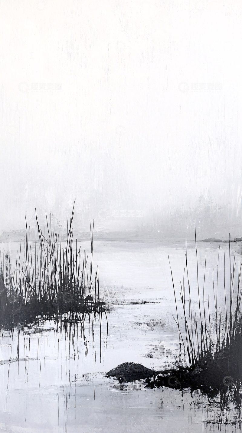 高清大图下载【趣麦麦图】黑白水墨画