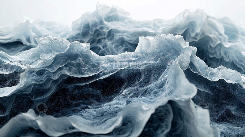 高清大图下载【趣麦麦图】水面波涛汹涌的景象