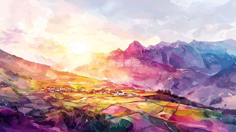 高清大图下载【趣麦麦图】水彩画