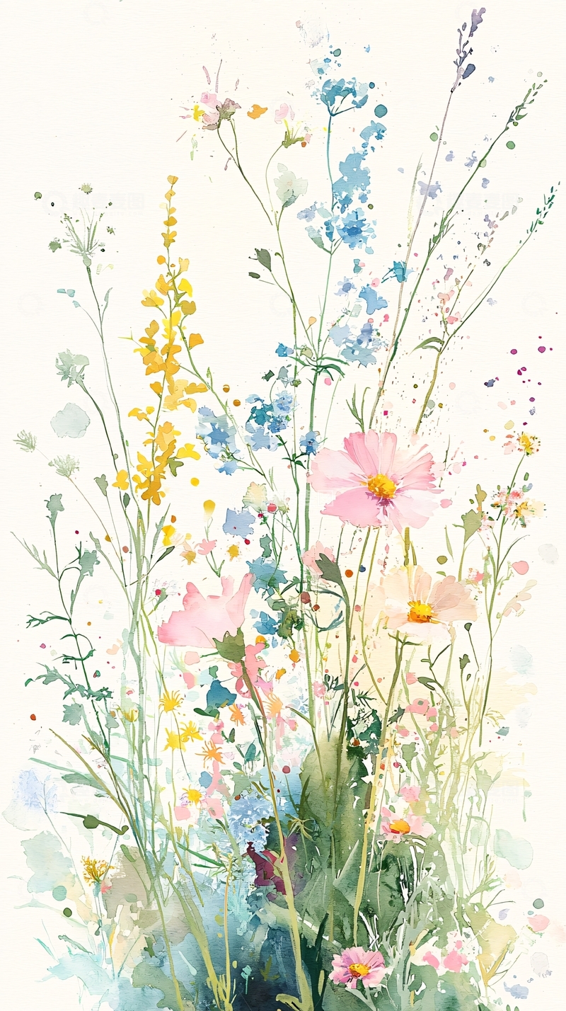 高清大图下载【趣麦麦图】水彩花卉31