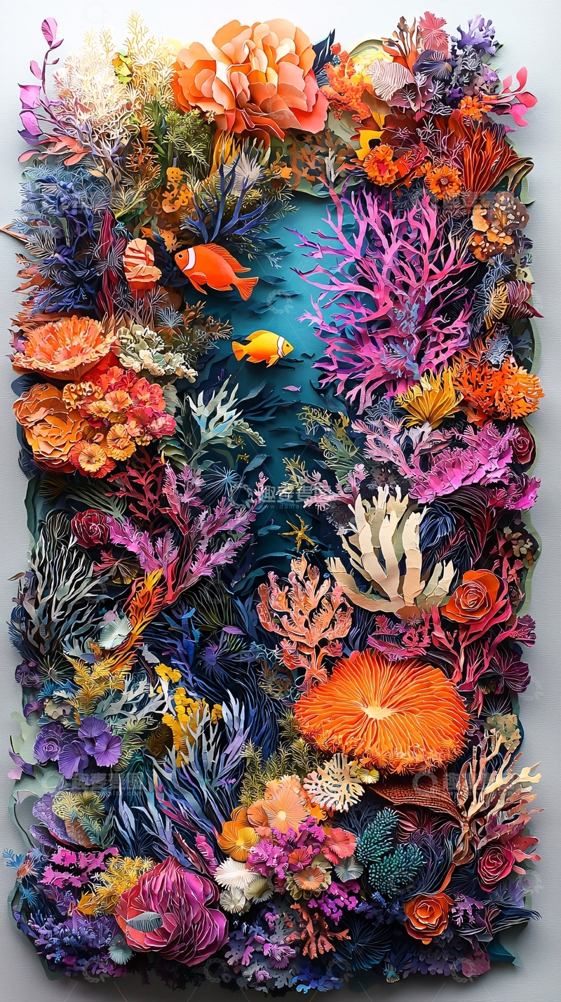 高清大图下载【趣麦麦图】色彩丰富的珊瑚礁