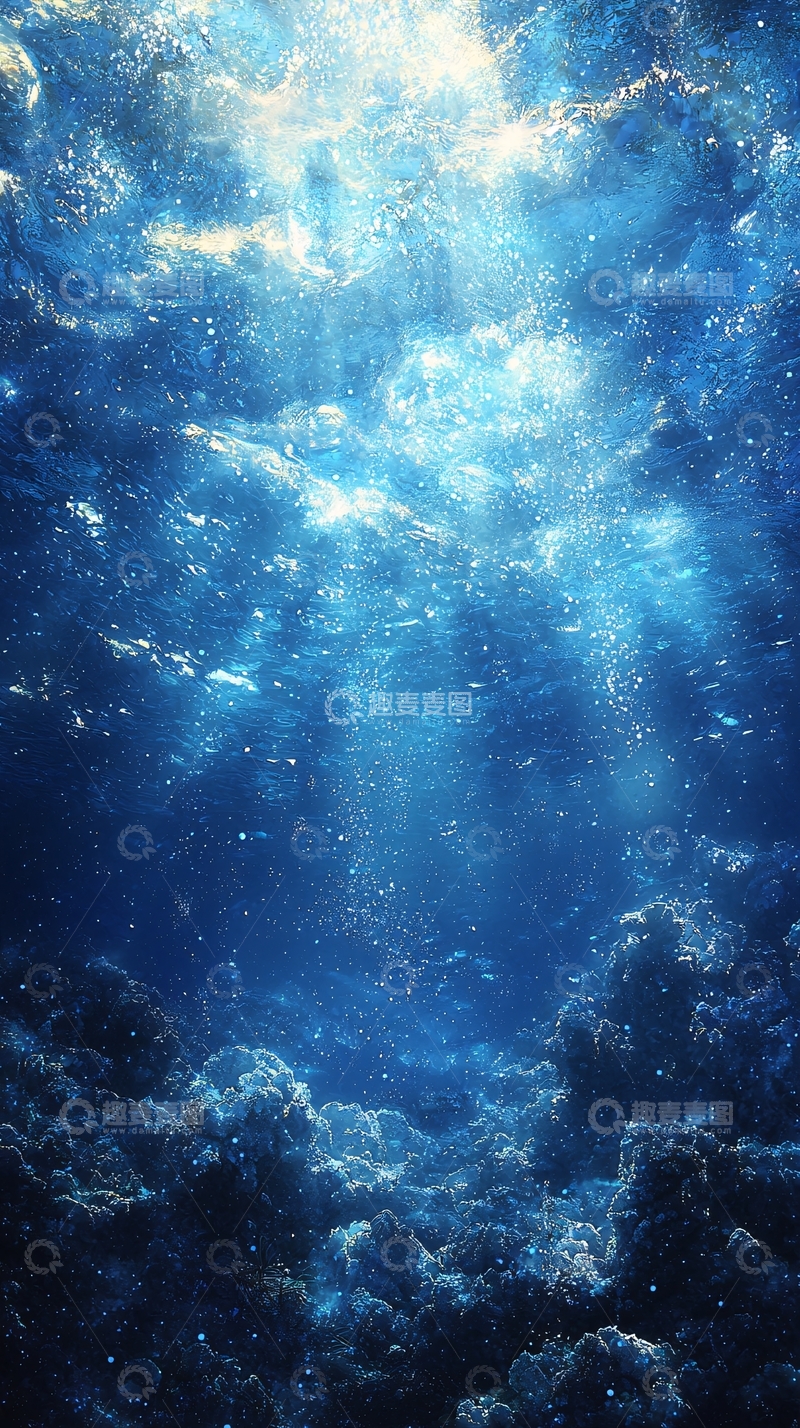 高清大图下载【趣麦麦图】海水光线
