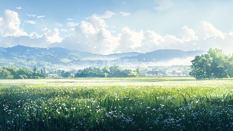 高清大图下载【趣麦麦图】阳光明媚的田园风光