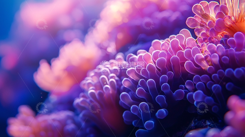 高清大图下载【趣麦麦图】紫色珊瑚礁