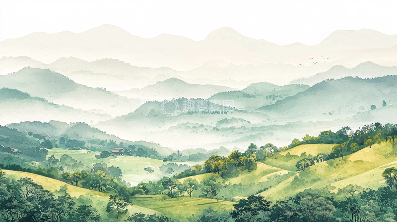 高清大图下载【趣麦麦图】山峦叠嶂