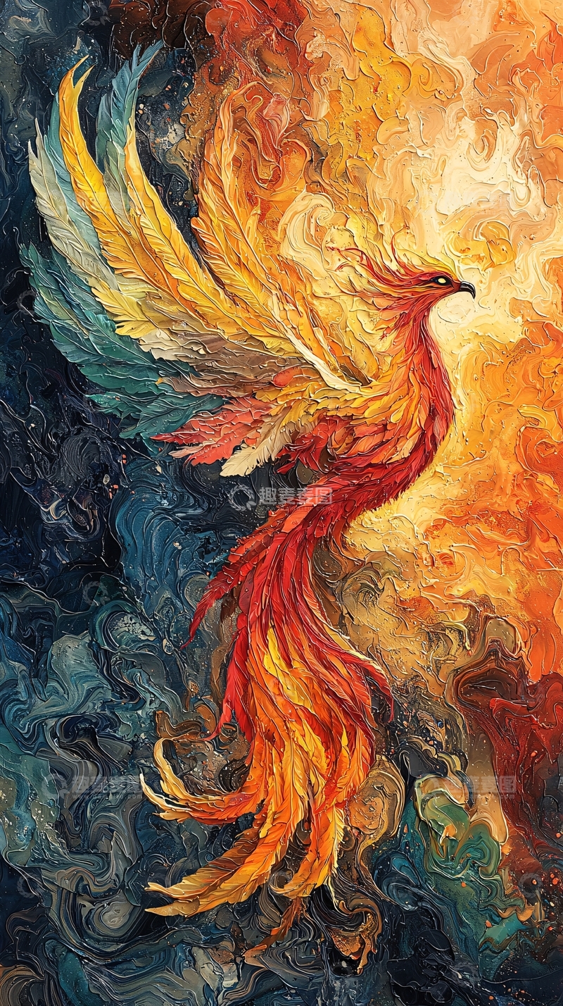 高清大图下载【趣麦麦图】火焰般的凤凰
