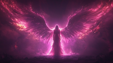 燃烧的粉色天使翅膀