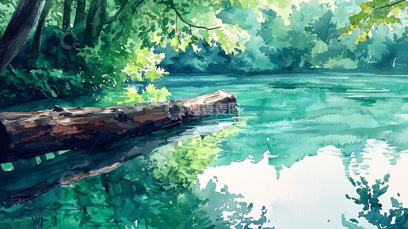 高清大图下载【趣麦麦图】静谧森林溪流