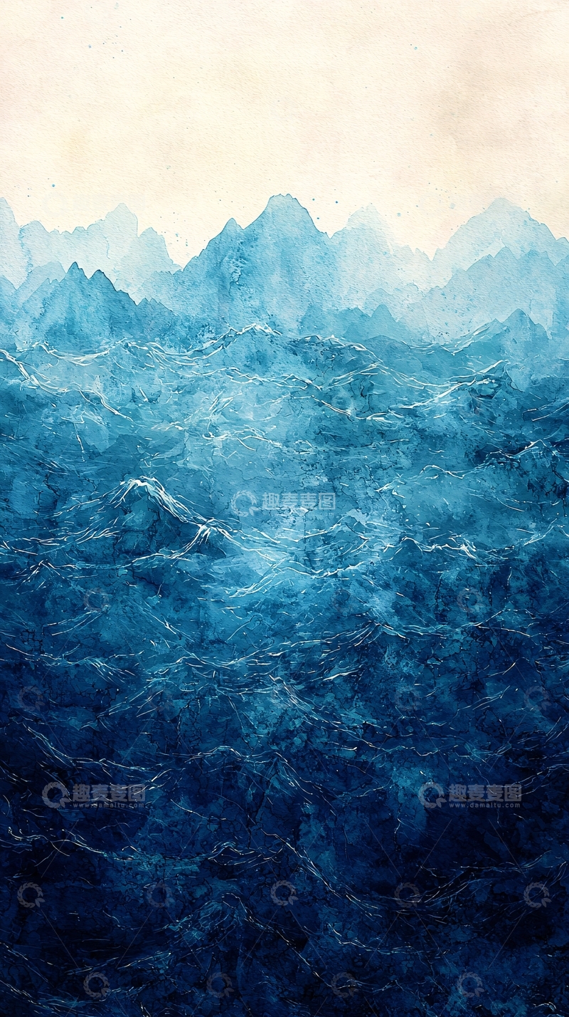 高清大图下载【趣麦麦图】水墨风格山水画