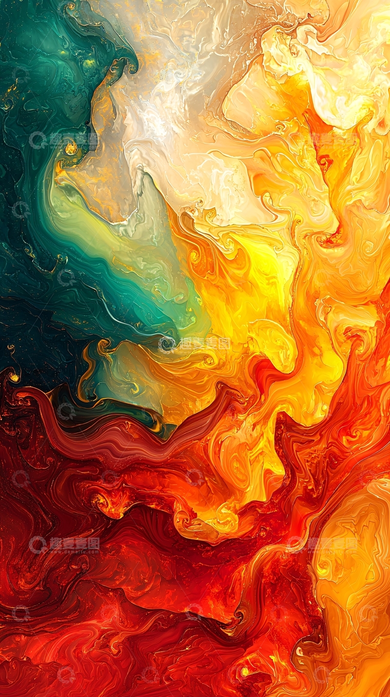高清大图下载【趣麦麦图】色彩鲜艳的抽象画