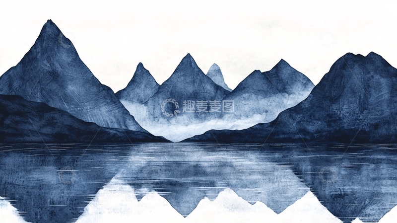 高清大图下载【趣麦麦图】水墨山水画332