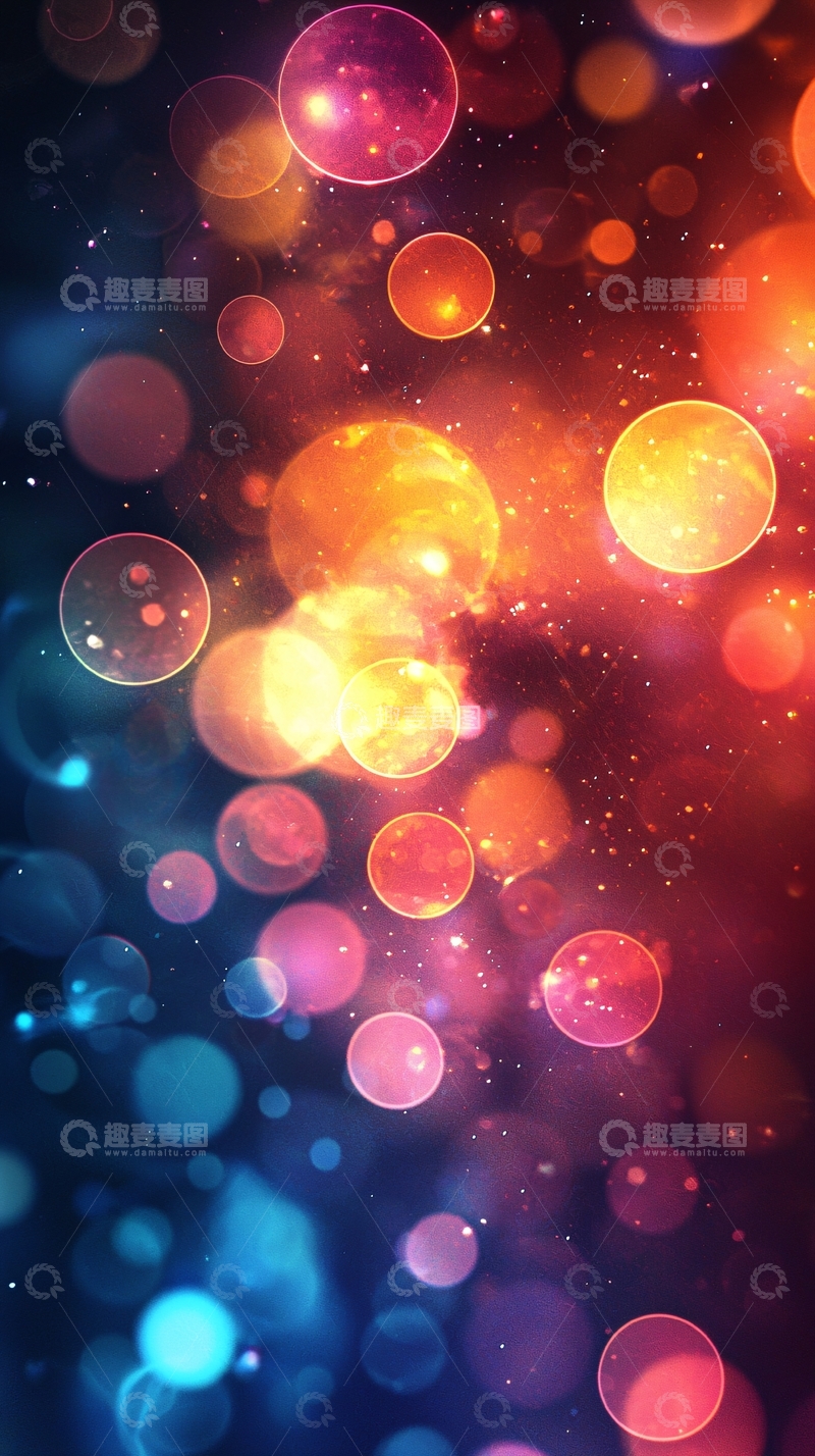 高清大图下载【趣麦麦图】彩色光斑背景