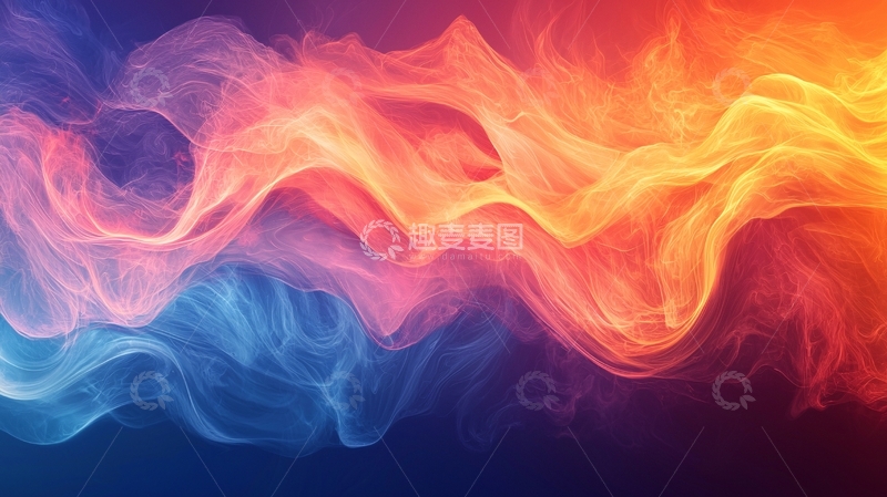 高清大图下载【趣麦麦图】红蓝烟雾状抽象背景