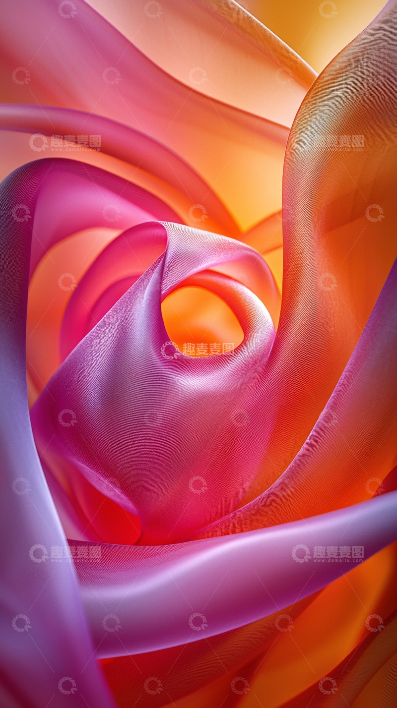 高清大图下载【趣麦麦图】色彩斑斓的丝绸质感