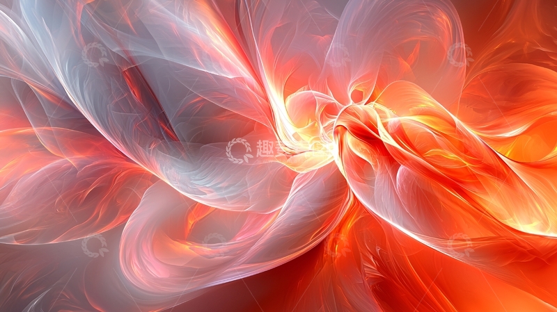 高清大图下载【趣麦麦图】火焰般的抽象能量流动