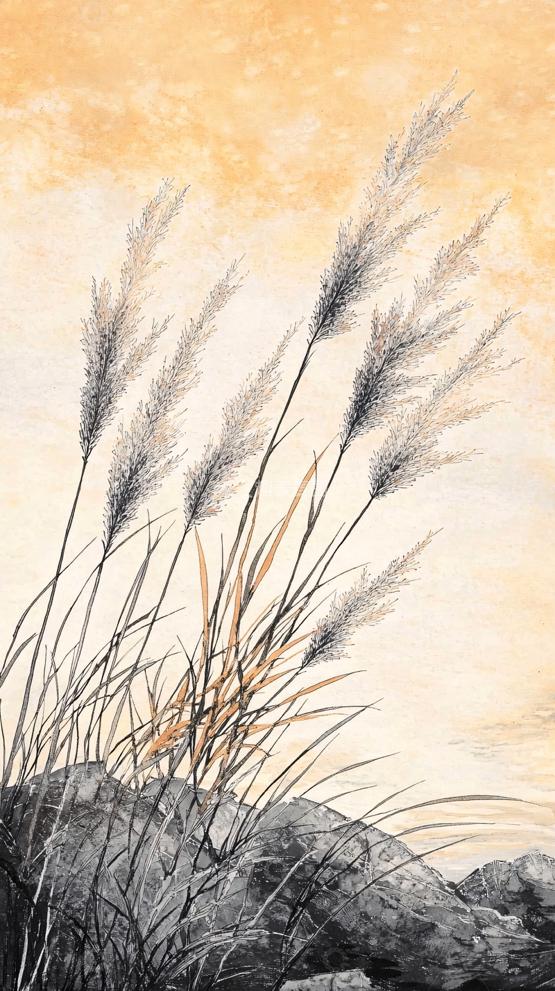 高清大图下载【趣麦麦图】秋日暖阳下的芦苇