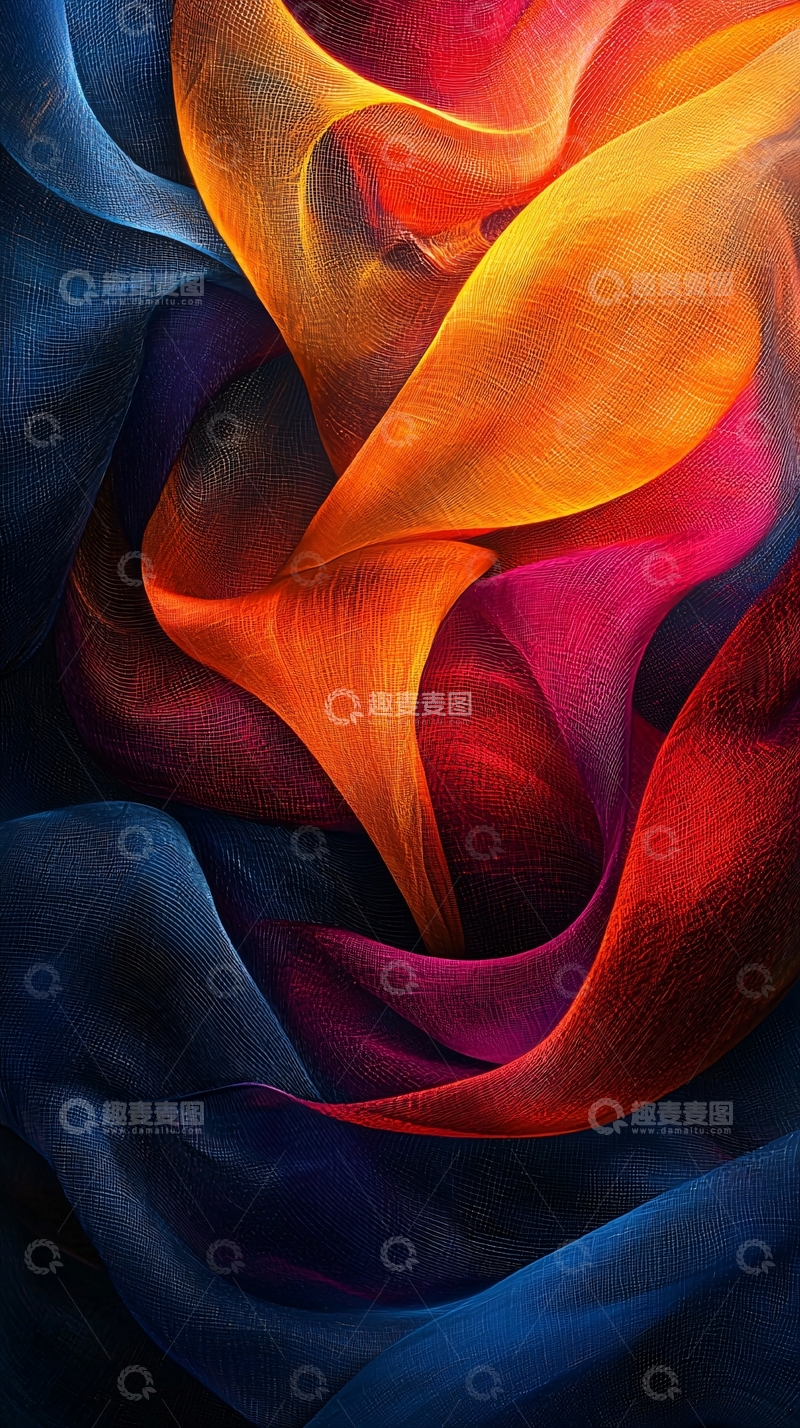 高清大图下载【趣麦麦图】色彩流动的抽象艺术