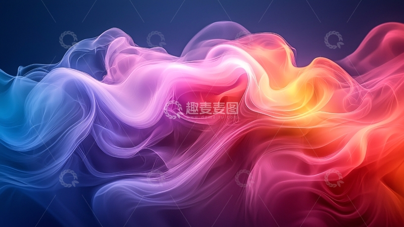 高清大图下载【趣麦麦图】彩色烟雾渐变背景