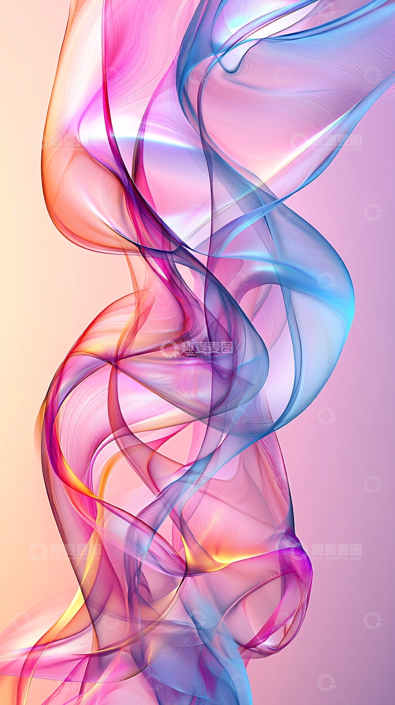 高清大图下载【趣麦麦图】色彩绚丽的抽象烟雾