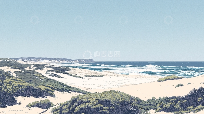 高清大图下载【趣麦麦图】海滩风光