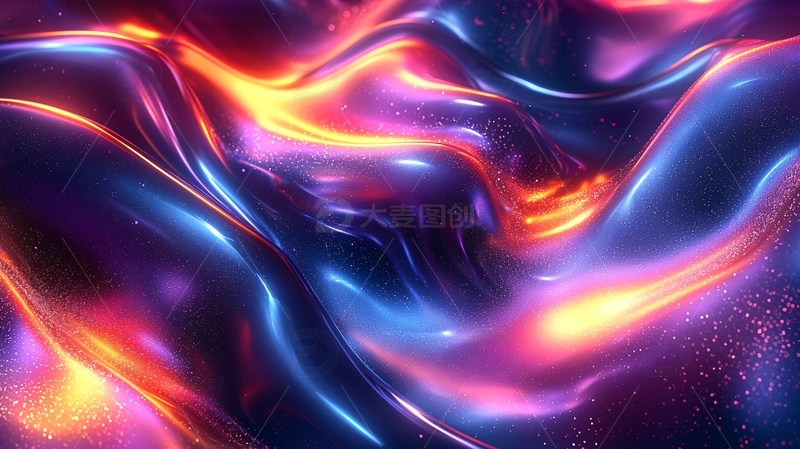 绚丽流动金属光泽