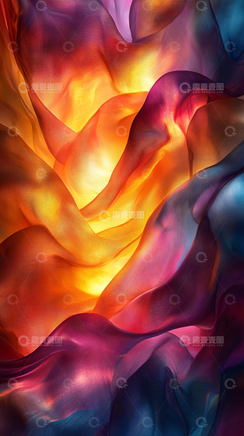 高清大图下载【趣麦麦图】光影交织的丝绸纹理