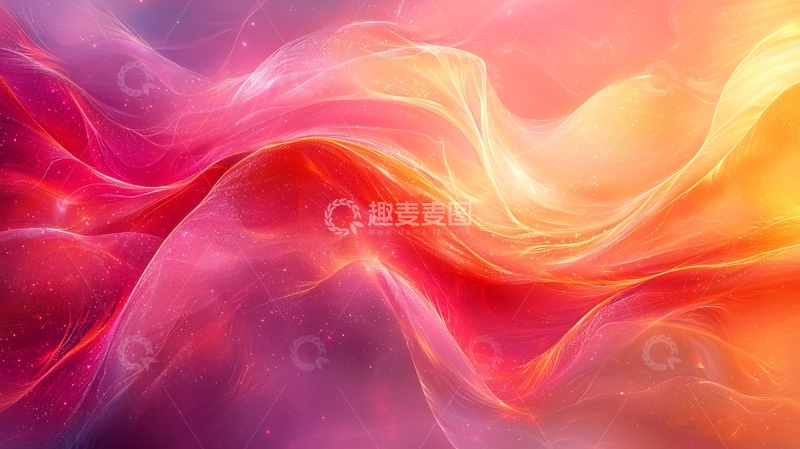 高清大图下载【趣麦麦图】流动的彩色丝绸质感背景