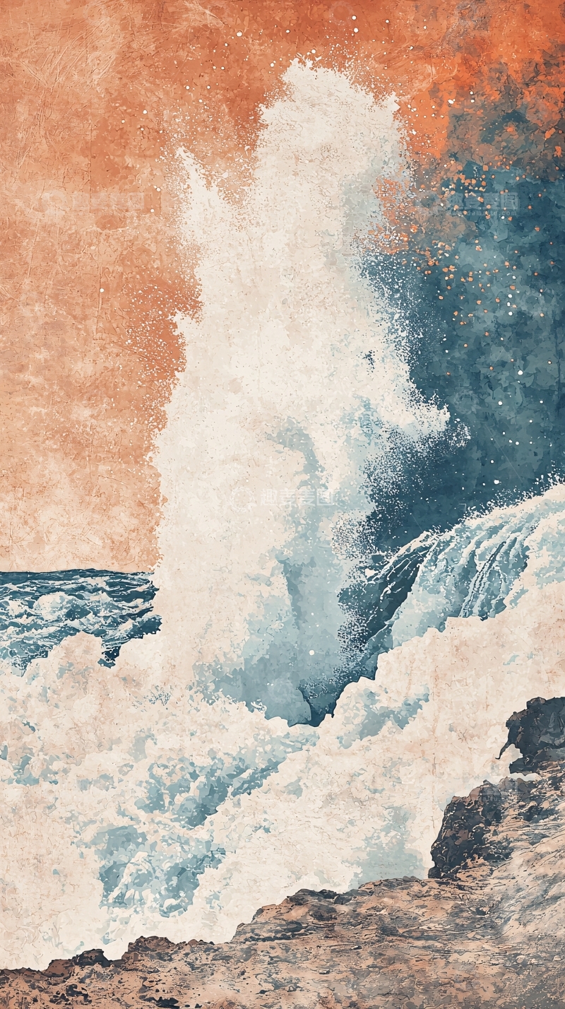 高清大图下载【趣麦麦图】抽象海浪