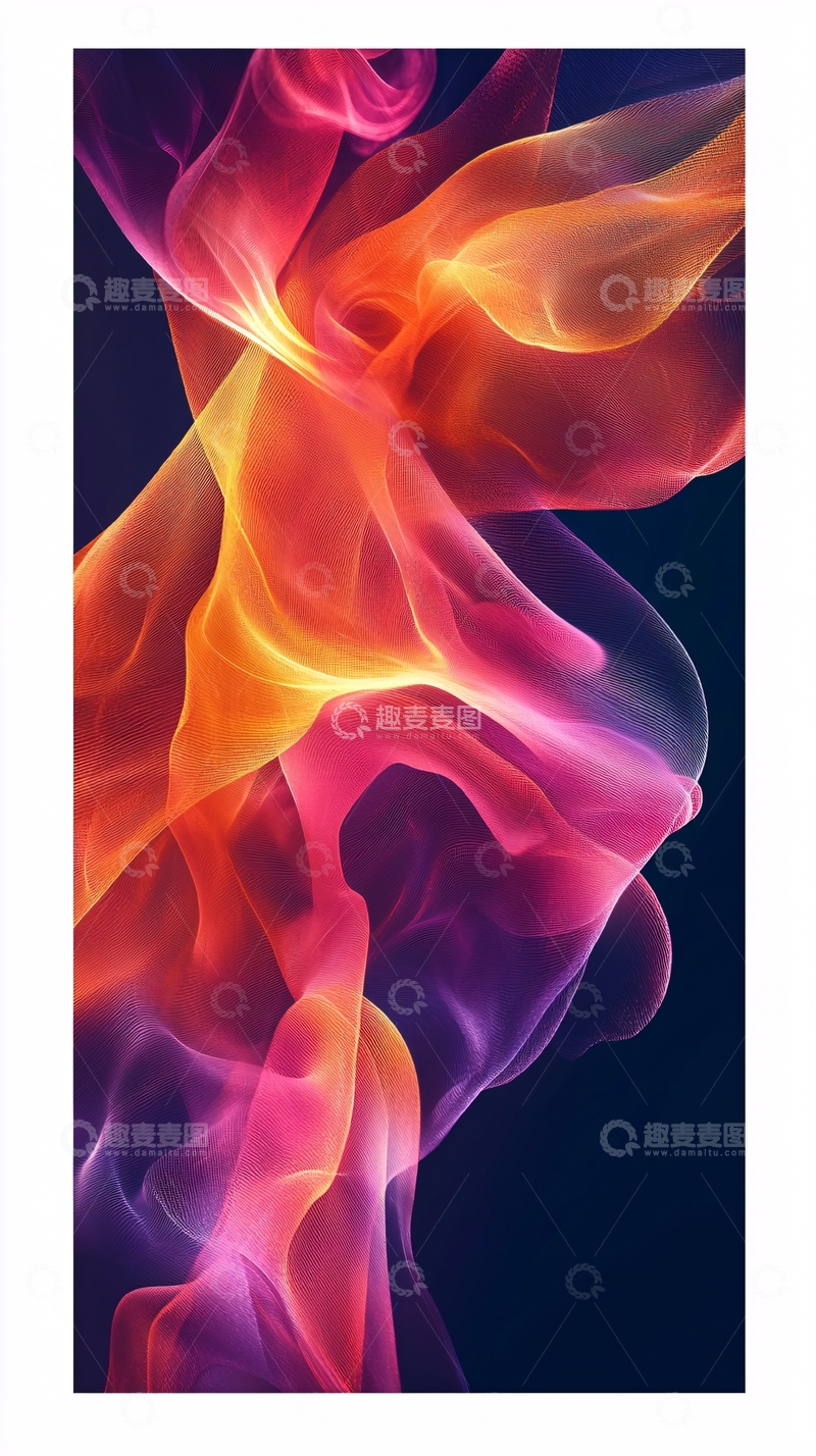 高清大图下载【趣麦麦图】彩色烟雾抽象背景