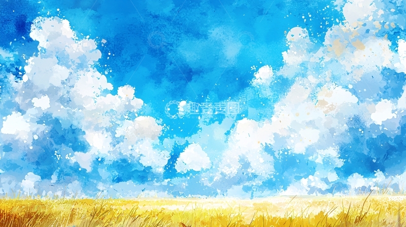 高清大图下载【趣麦麦图】水彩天空