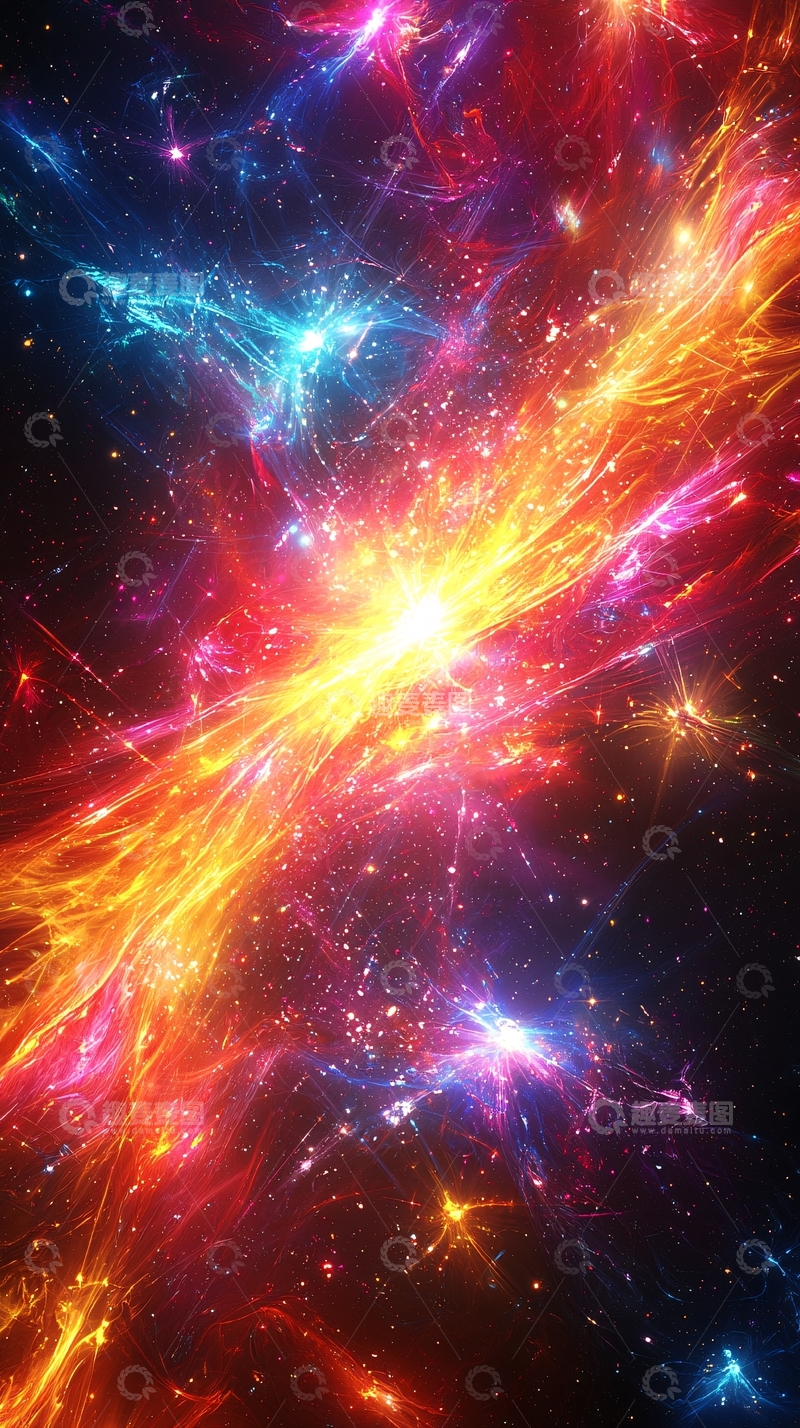 高清大图下载【趣麦麦图】绚丽星云宇宙背景