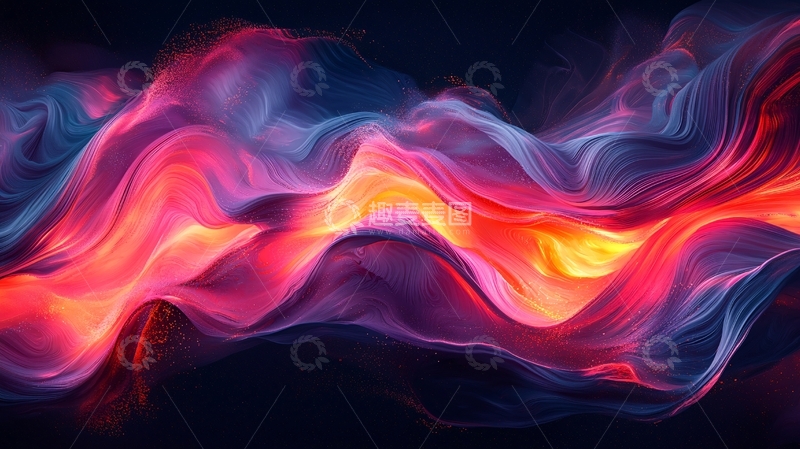 高清大图下载【趣麦麦图】流动的色彩光线