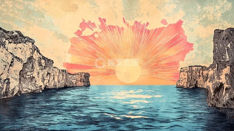 高清大图下载【趣麦麦图】日出