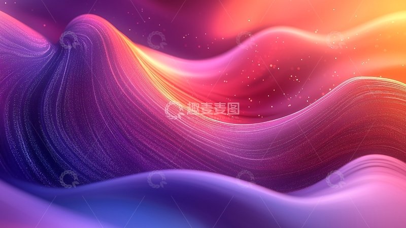 高清大图下载【趣麦麦图】绚丽渐变流体背景