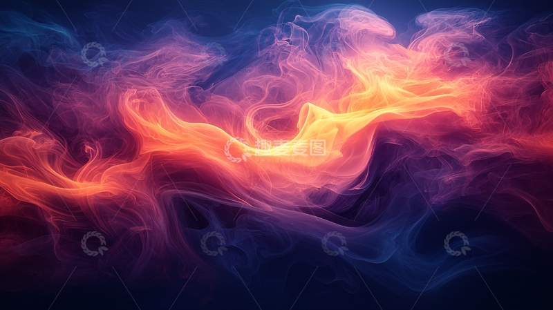 高清大图下载【趣麦麦图】绚丽云雾状抽象背景