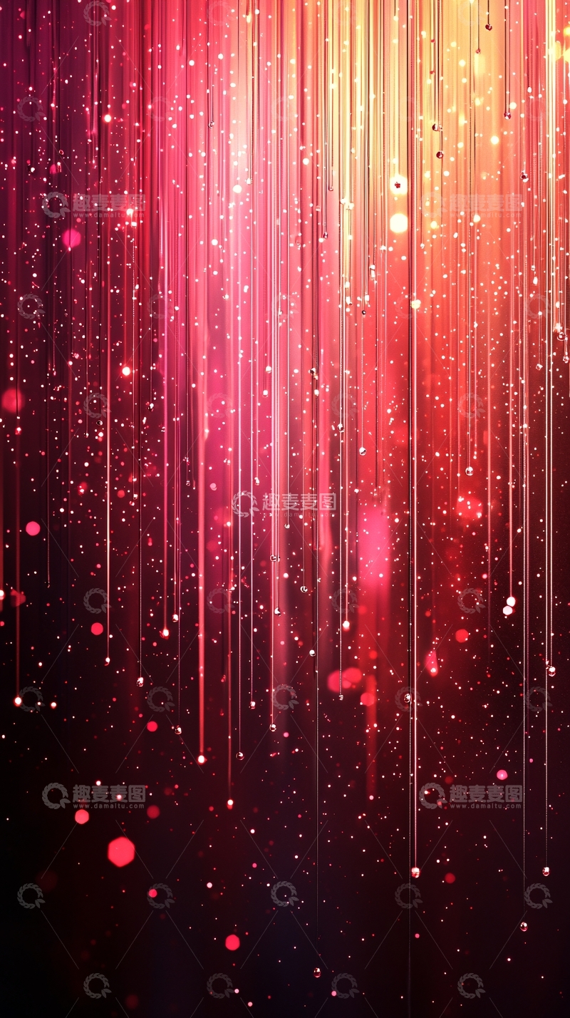 高清大图下载【趣麦麦图】红色光线与闪耀颗粒