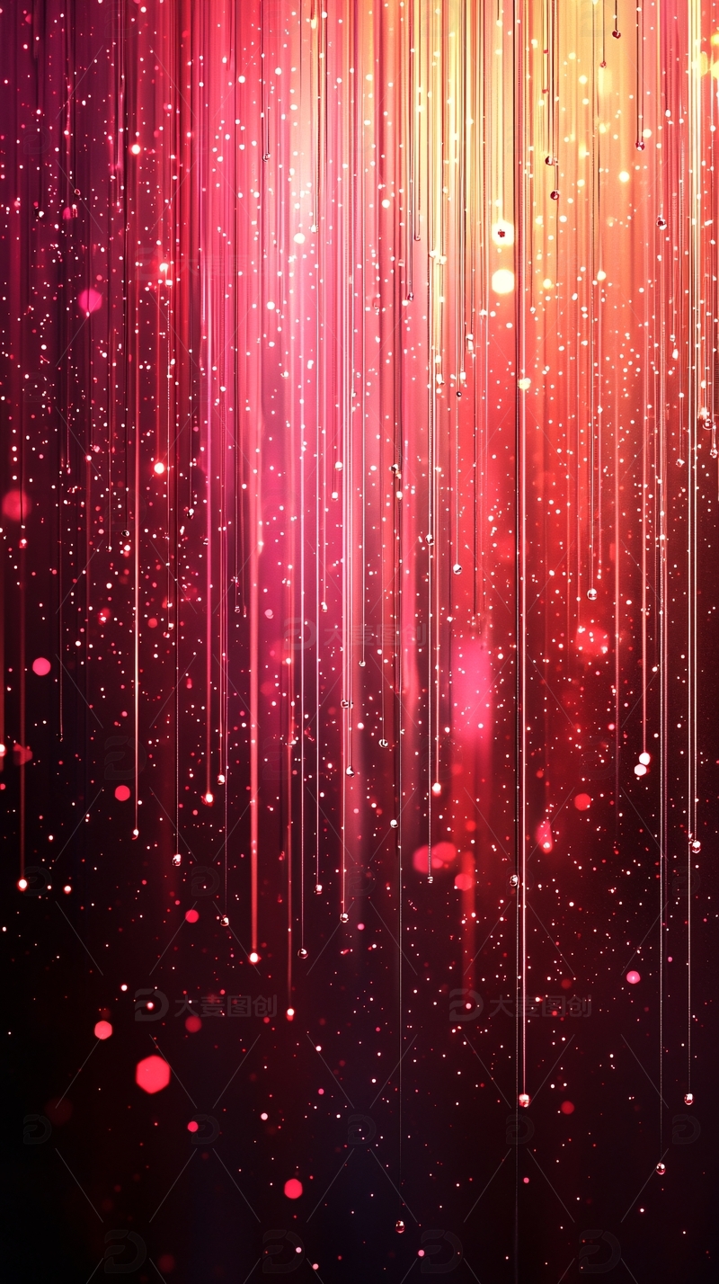 高清大图下载【趣麦麦图】红色光线与闪耀颗粒