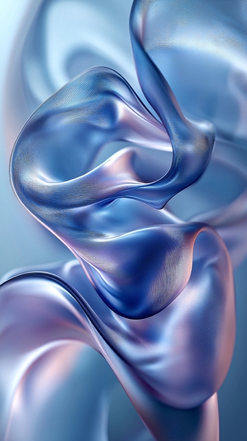 蓝色丝绸般流动材质