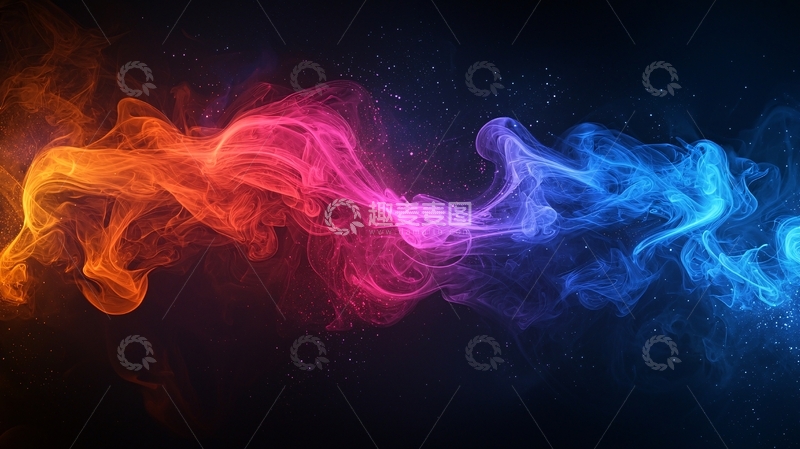 高清大图下载【趣麦麦图】彩色烟雾背景