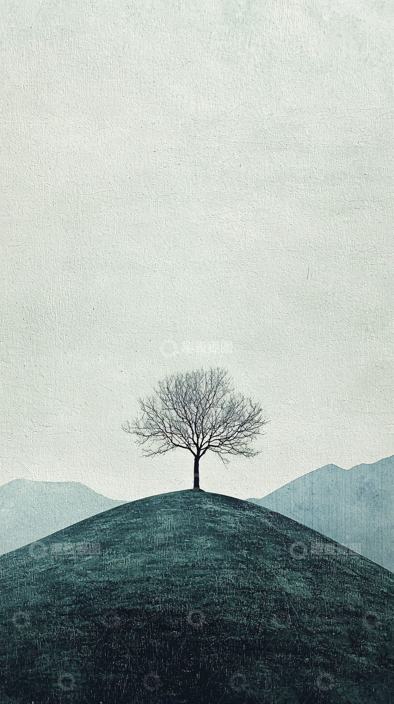 高清大图下载【趣麦麦图】孤树