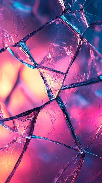 破碎的玻璃彩色光影