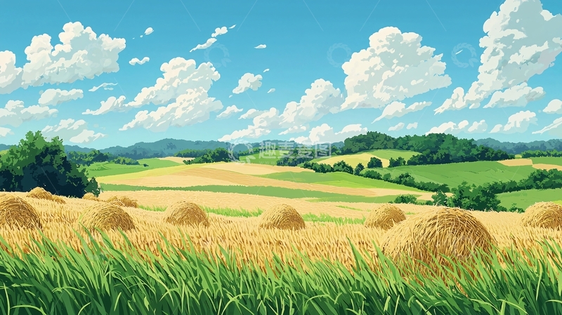 高清大图下载【趣麦麦图】夏日田园风光
